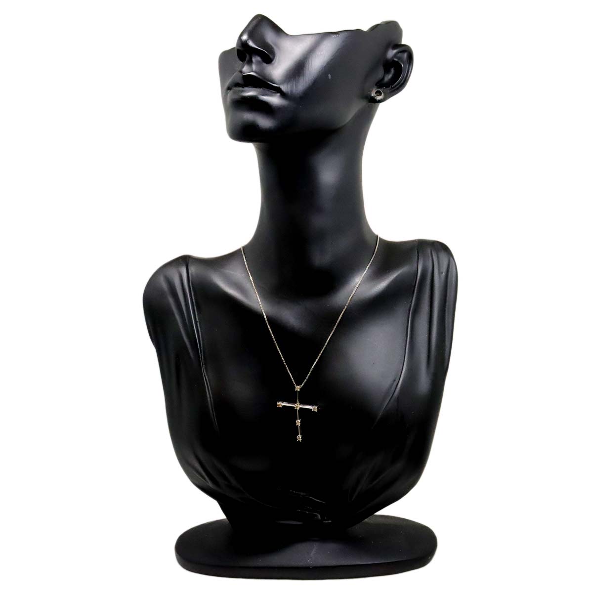 Cross Diamond Necklace 18K White Gold 750