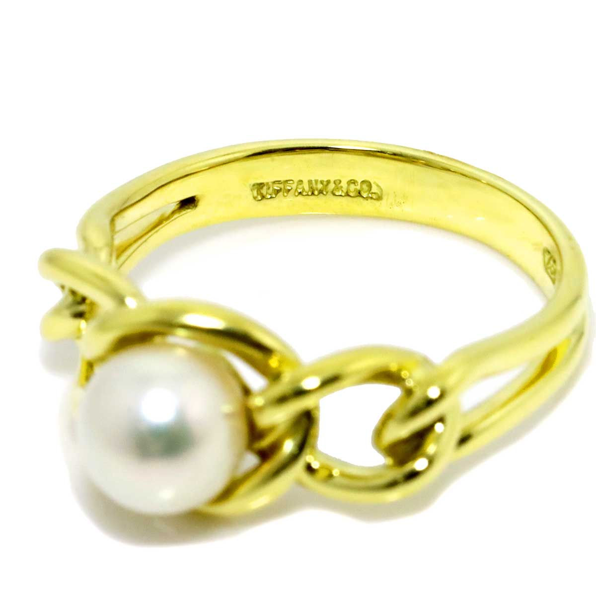 Akoya Pearl Ring 18K YG 750 Size5.5-5.75(US)
