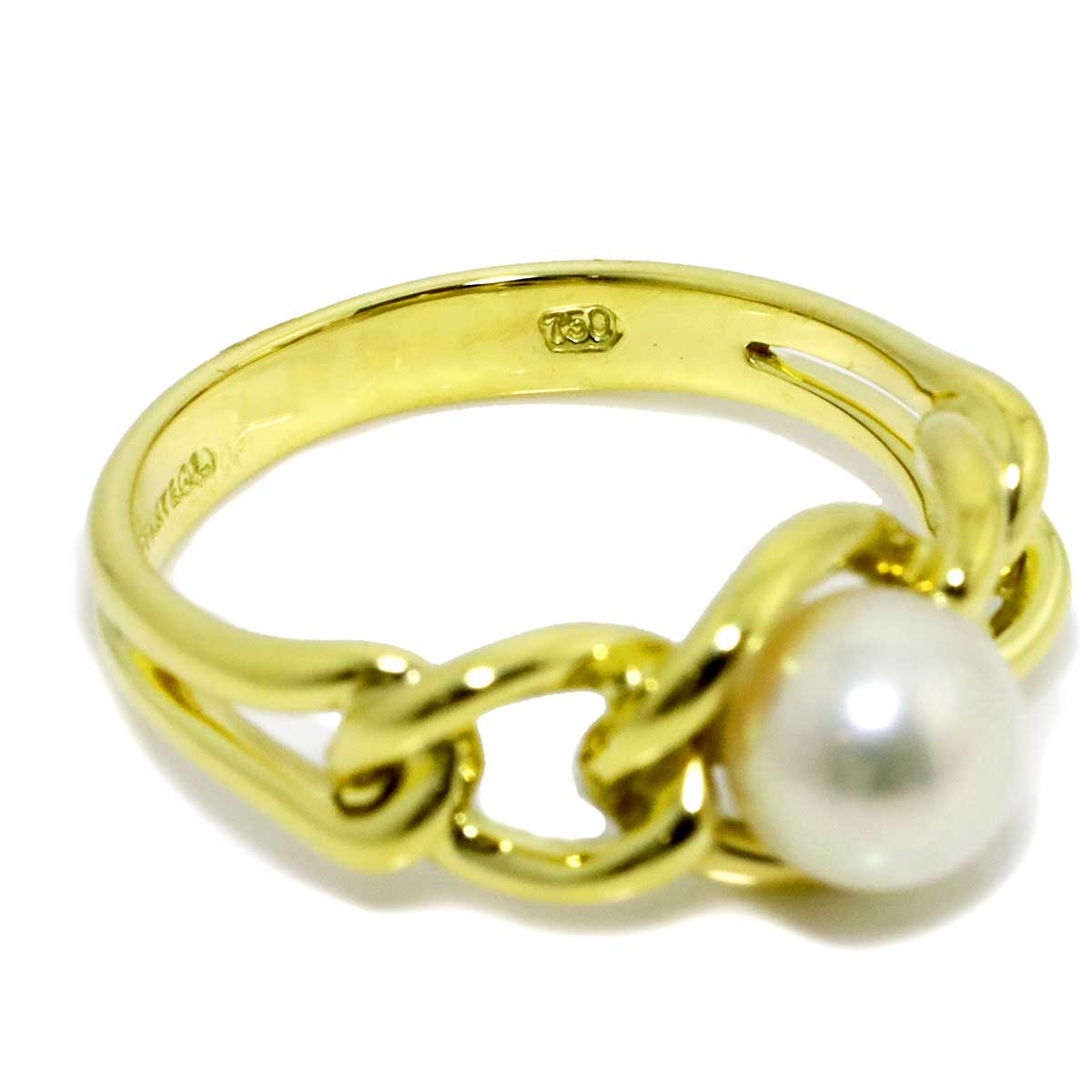 Akoya Pearl Ring 18K YG 750 Size5.5-5.75(US)