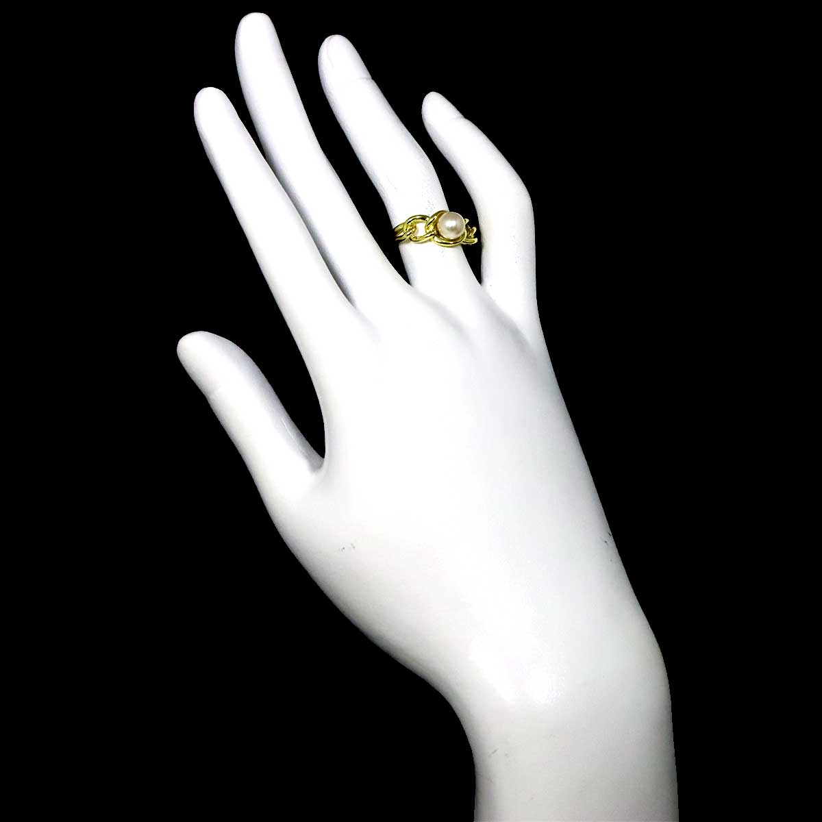 Akoya Pearl Ring 18K YG 750 Size5.5-5.75(US)