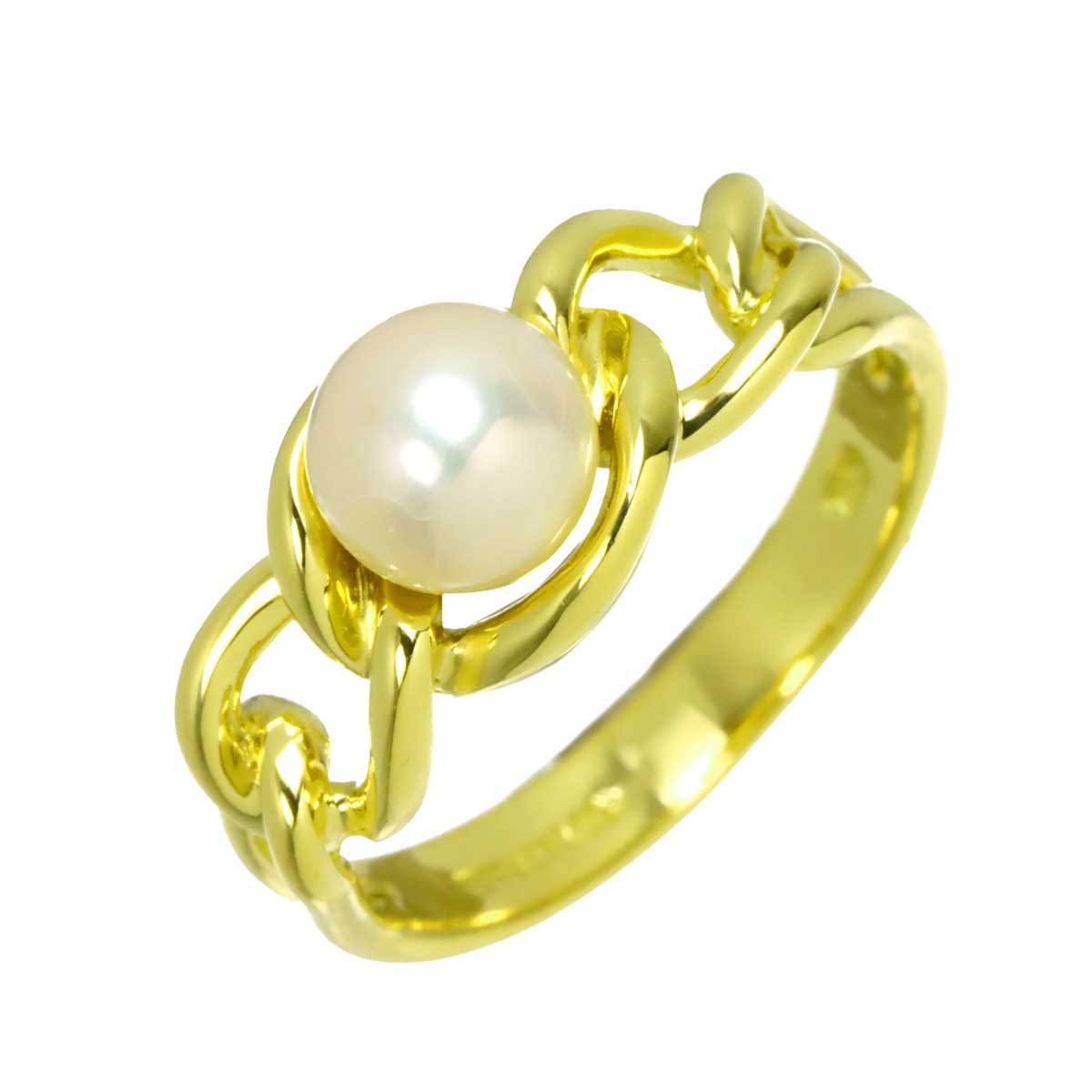 Akoya Pearl Ring 18K YG 750 Size5.5-5.75(US)