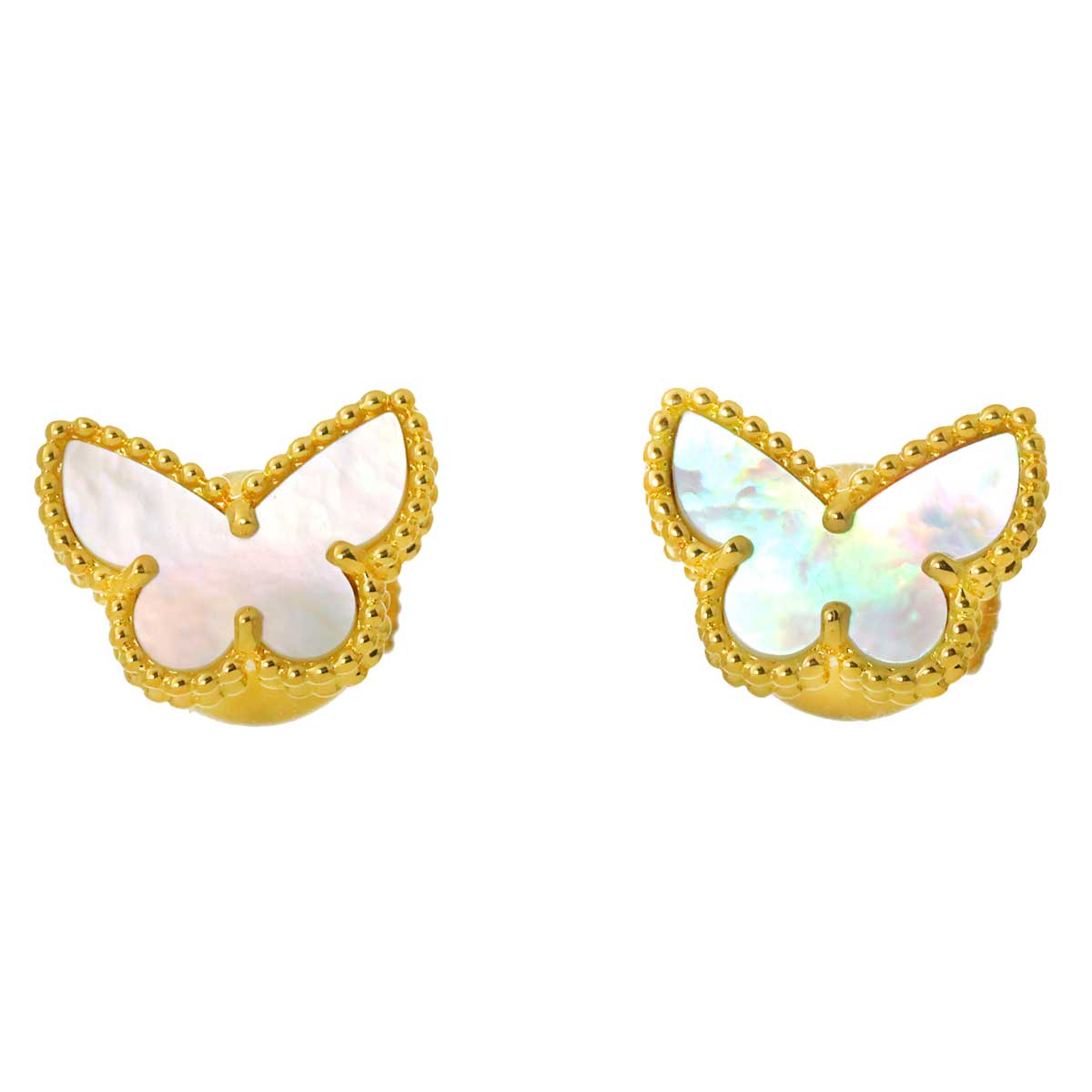 Sweet Alhambra Papillon MOP Earrings Pierced 18K YG