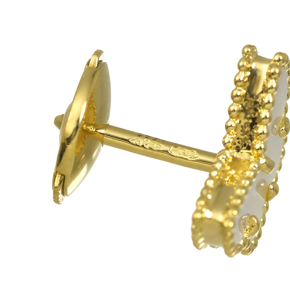Sweet Alhambra Papillon MOP Earrings Pierced 18K YG