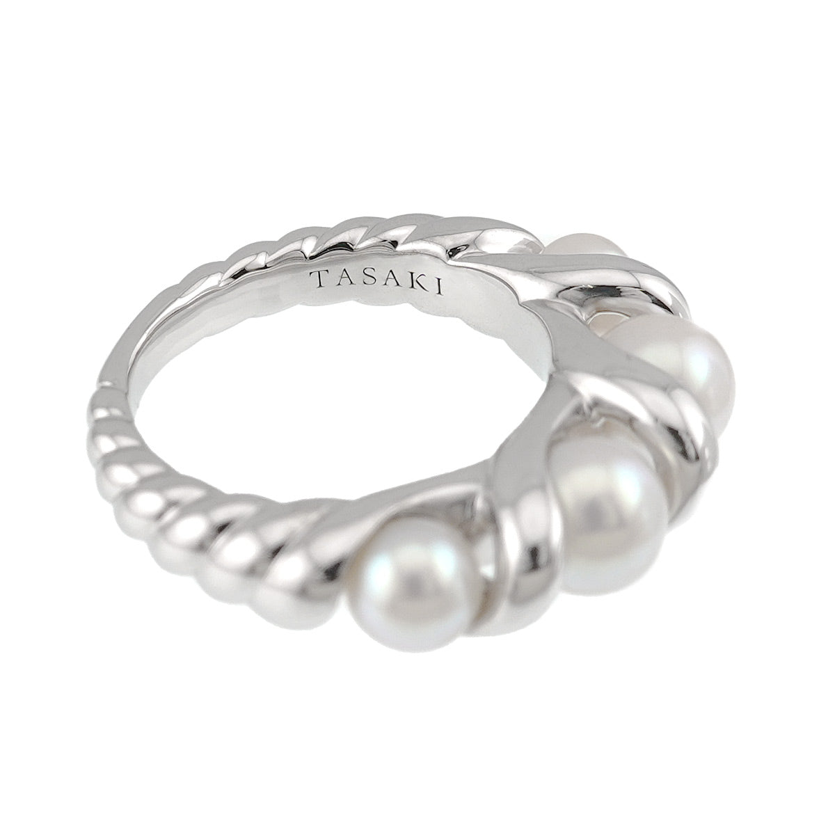 Akoya Pearl 5.6-4.5mm Ring 18K WG 750 4.5(US)