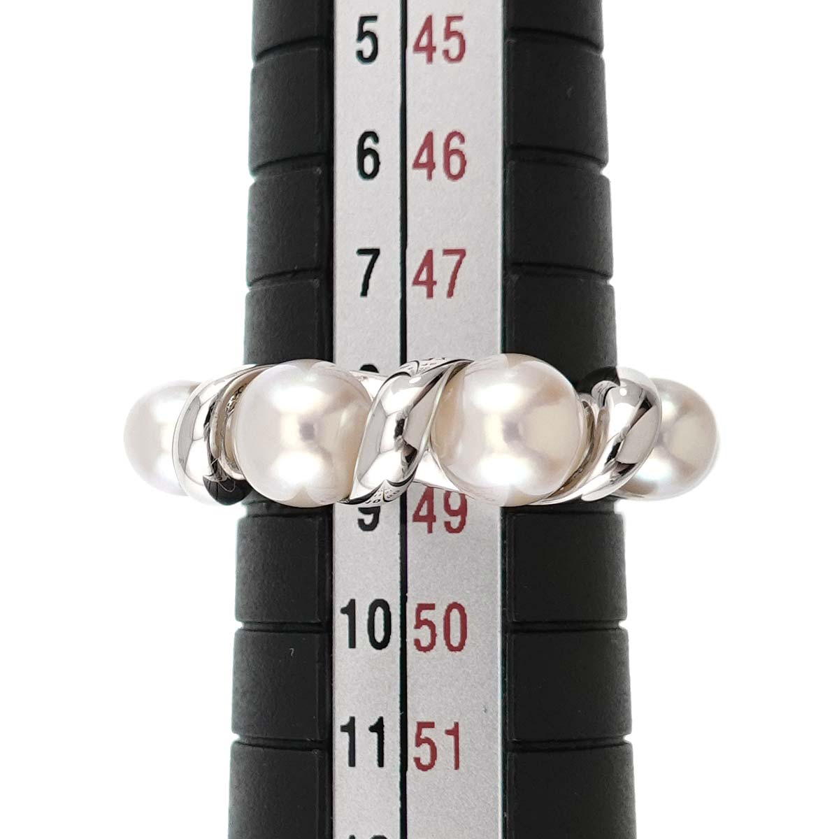 Akoya Pearl 5.6-4.5mm Ring 18K WG 750 4.5(US)