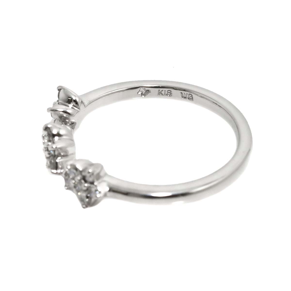 Diamond 0.30ct Ring 18K WG 750 Size5.25(US)