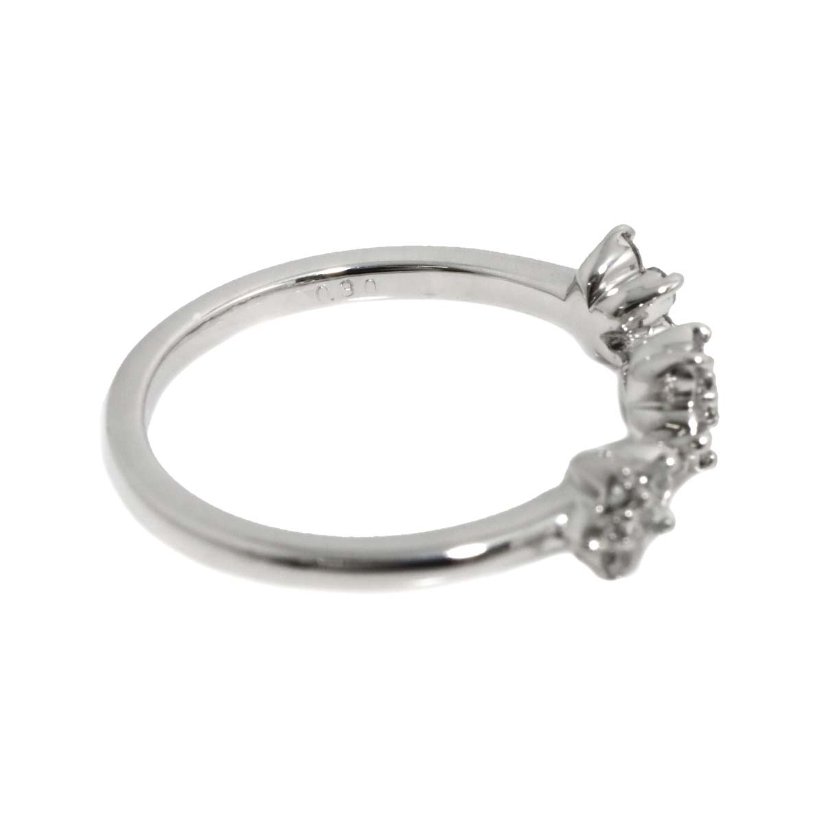 Diamond 0.30ct Ring 18K WG 750 Size5.25(US)