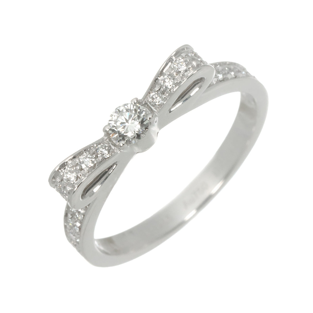 Ruban Diamond SM Ring 18K White Gold 750 Size48 4.5(US)