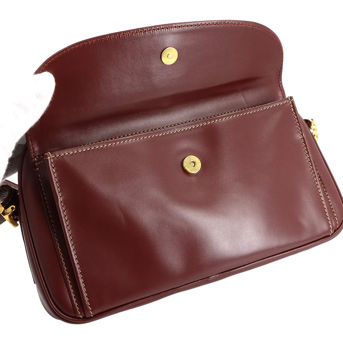 Must Line Shoulder Bag Leather Bordeaux Purse