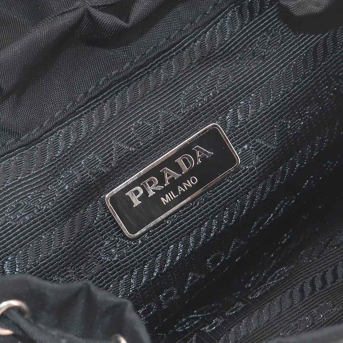 Mini Chain Shoulder Bag Nylon Leather Black BZ0029 Backpack