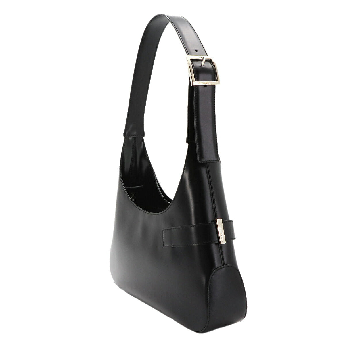 Gancini Shoulder Bag Leather Black 21 0170