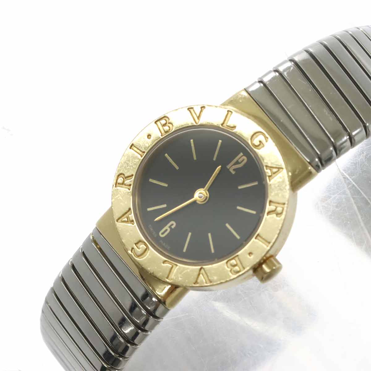 BVLGARIBVLGARI Tubogas BB232T Quartz 750 YG Black Dial
