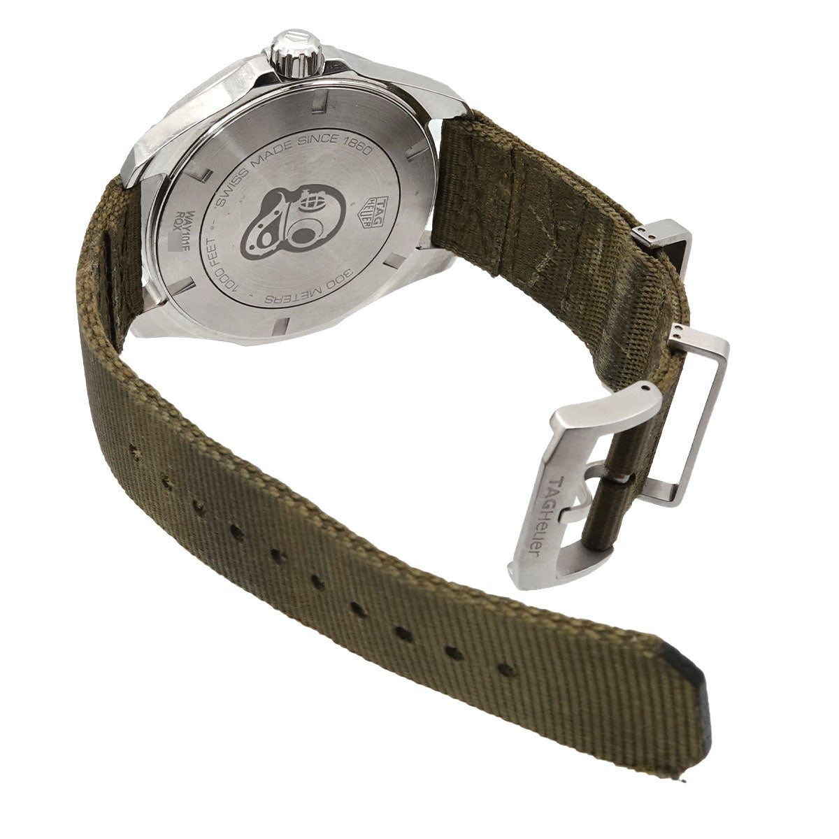Aqua Racer WAY101E Quartz Date Khaki Dial Mens Watch