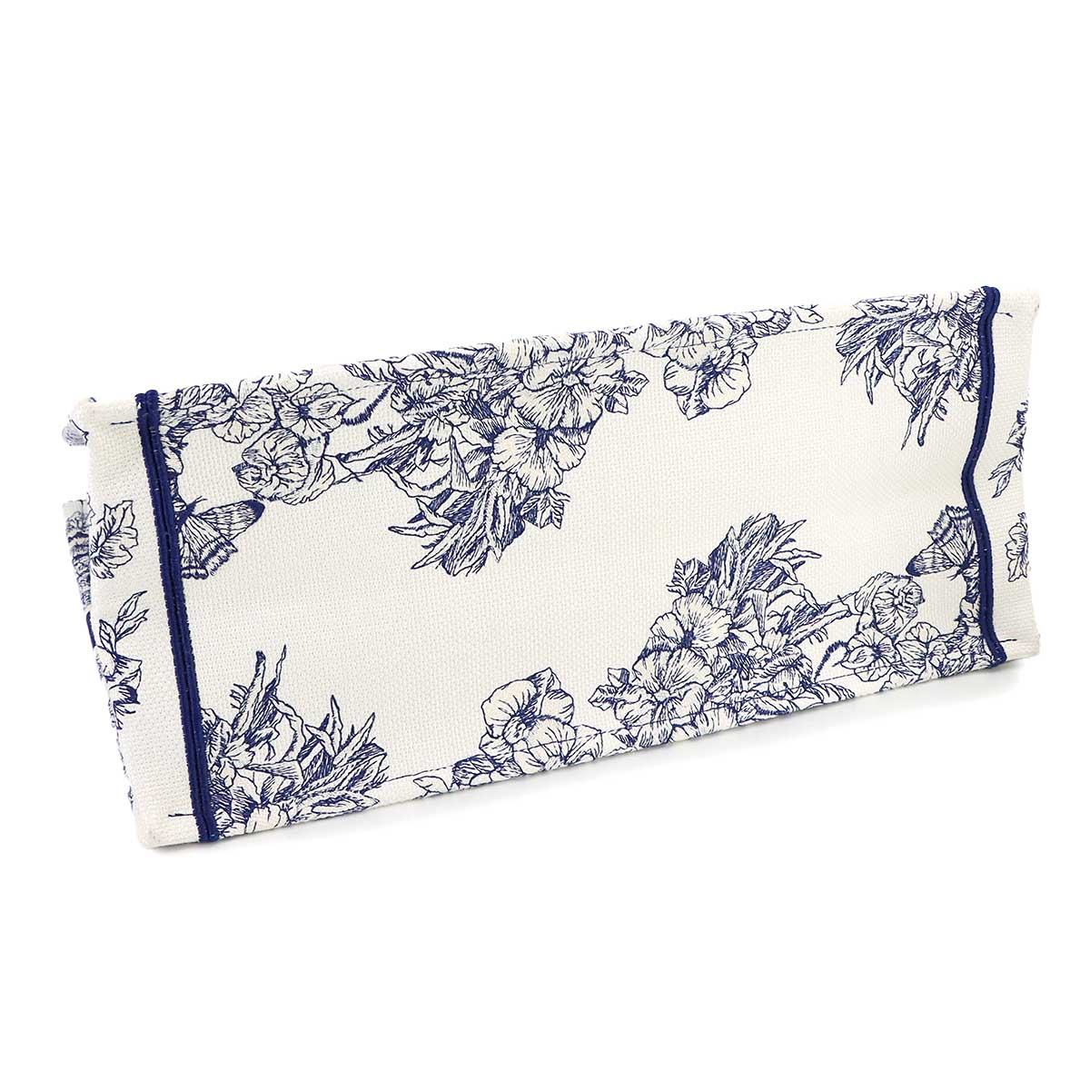 Reve d Infini Book Tote Large Bag Canvas Blue White