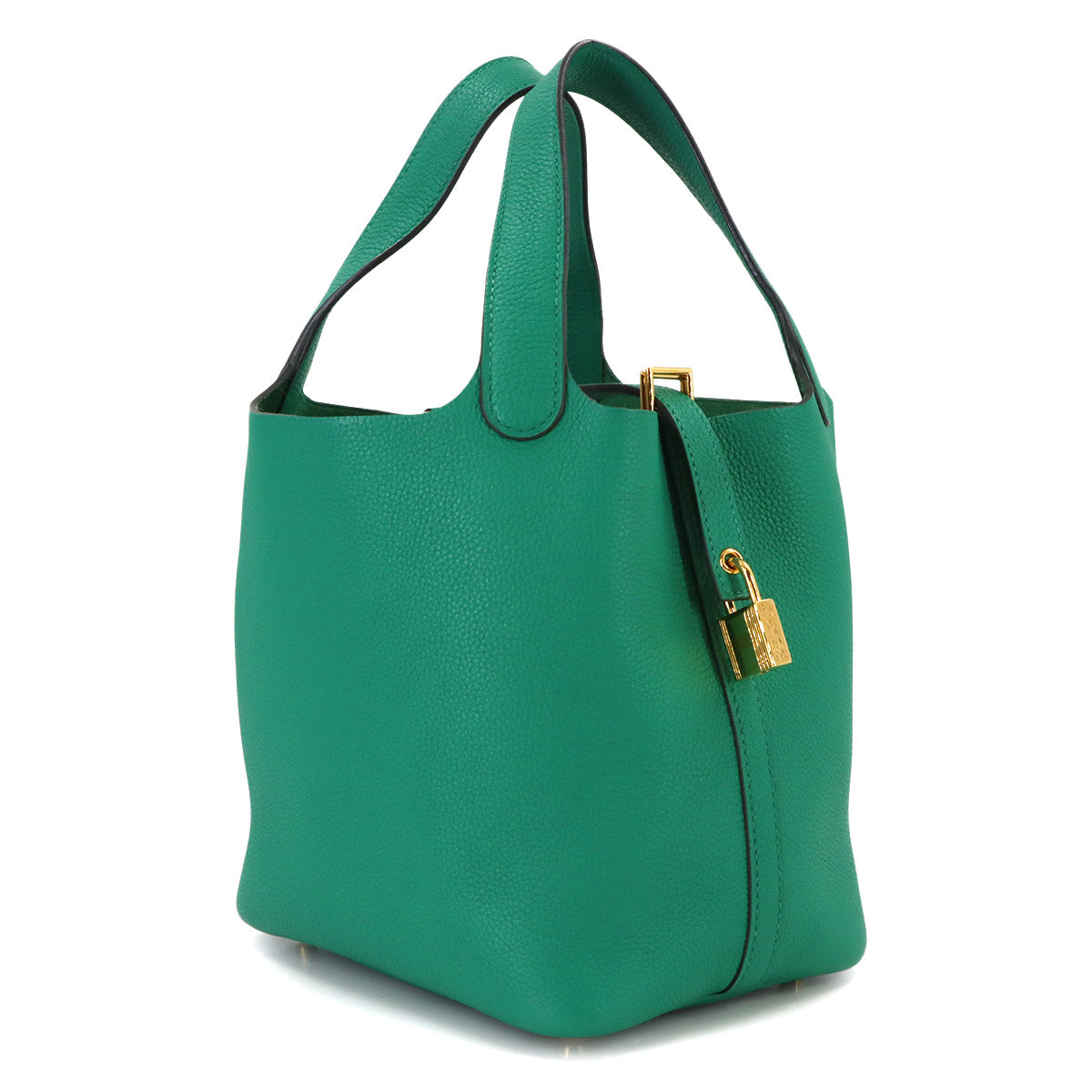 Picotin Lock 18 PM Hand Bag Taurillon Maurice Vert Jade Purse