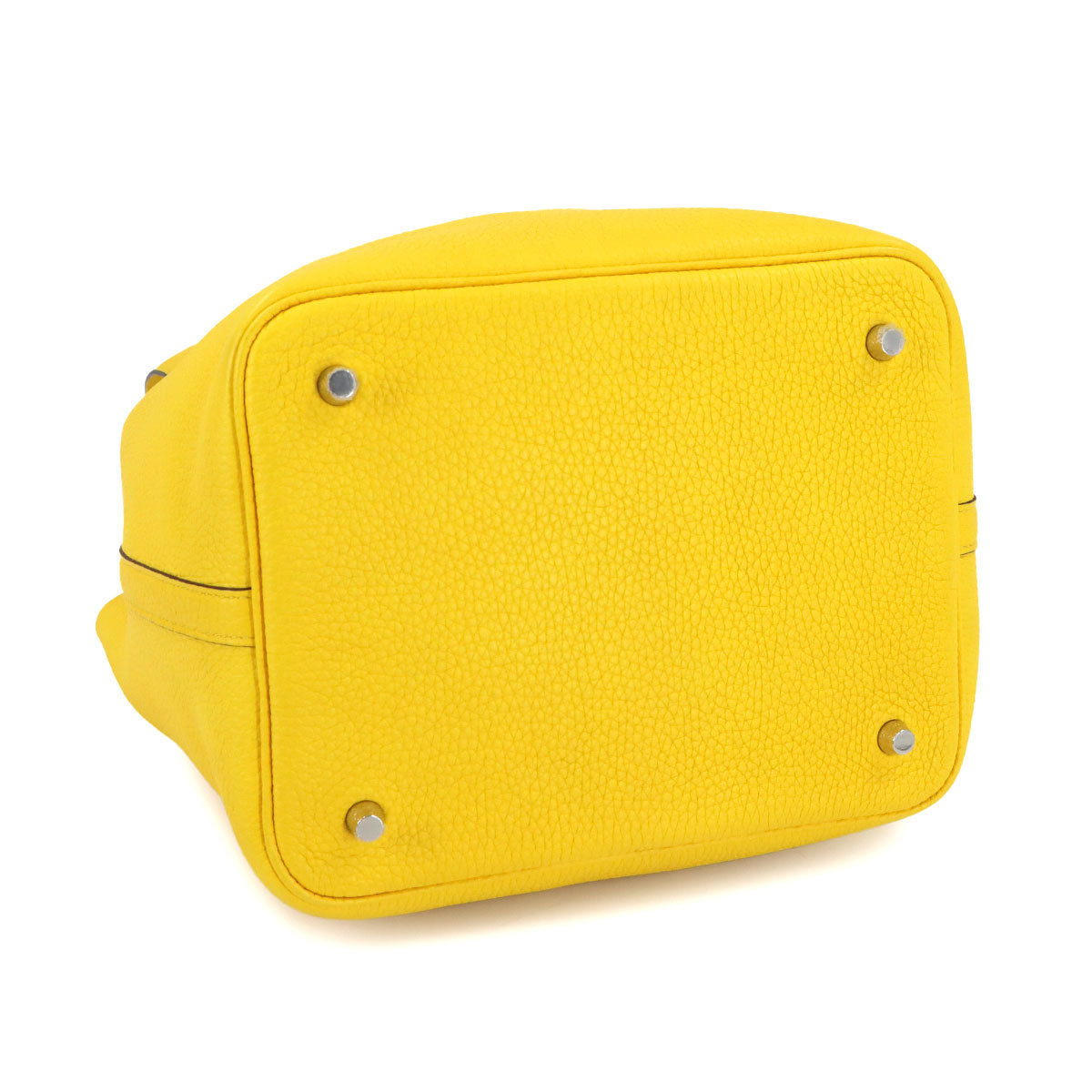 Picotin Lock MM Hand Bag Taurillon Clemence Jaune de Naples