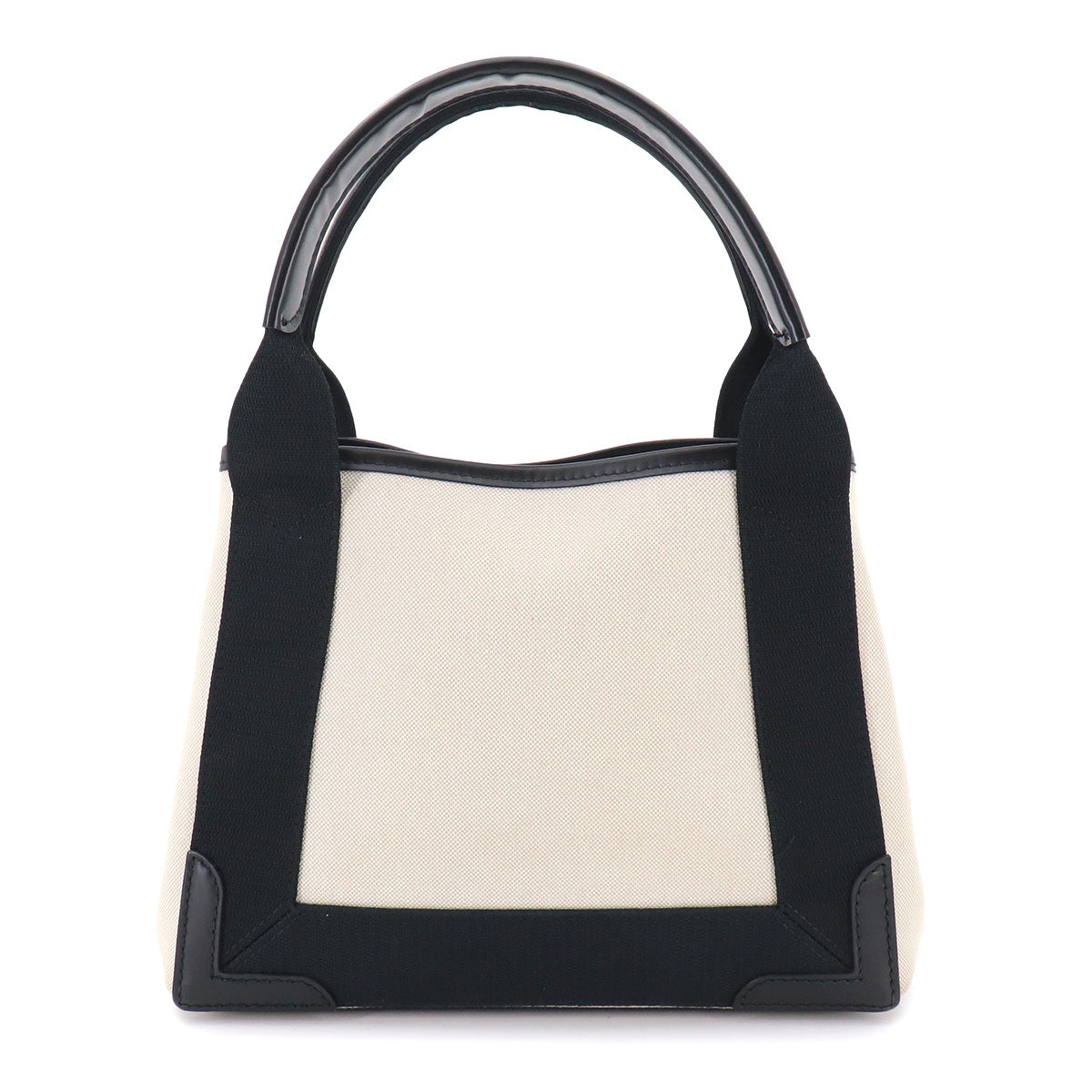 Navy Cabas XS 2way Tote Shoulder Bag Canvas Leather