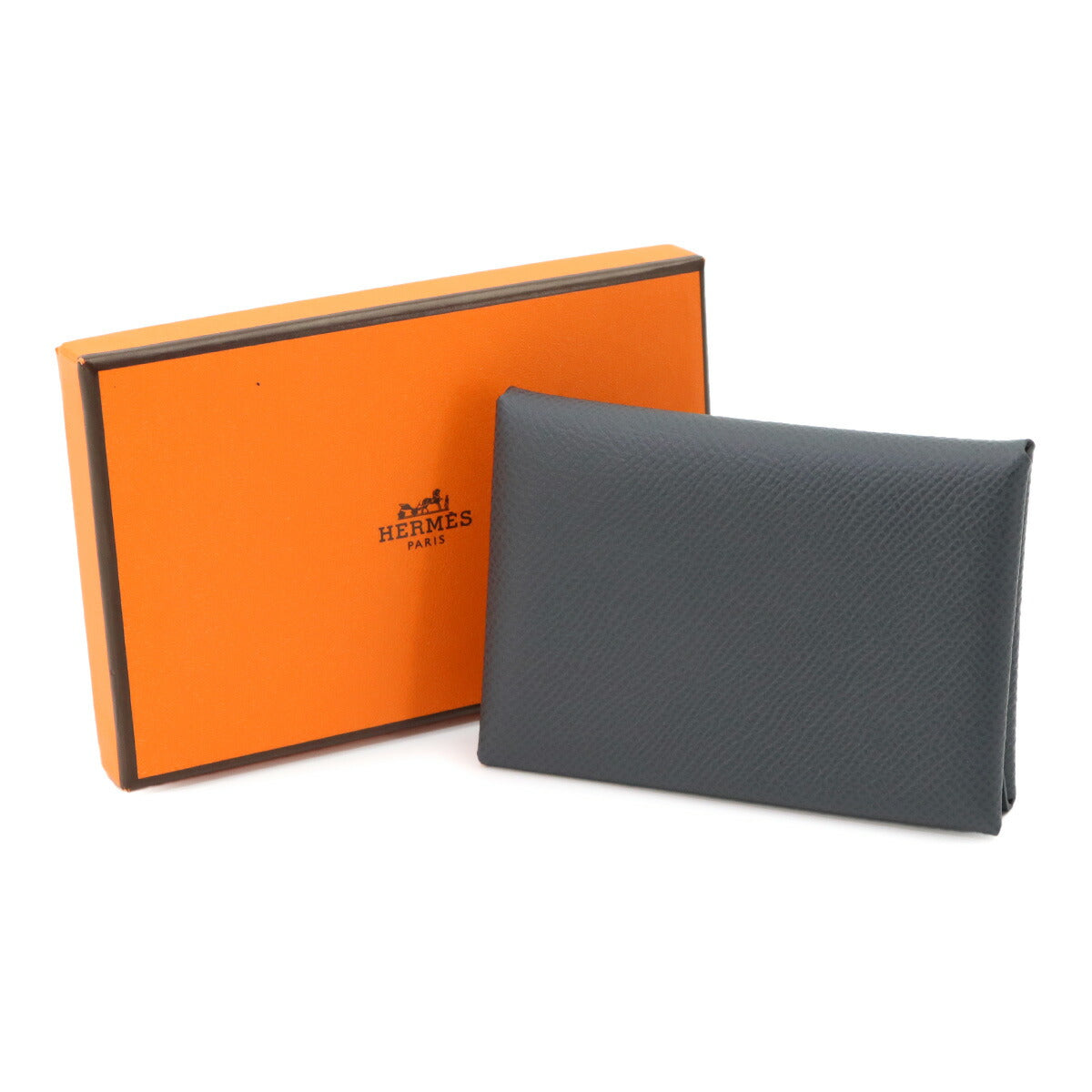 Calvi Duo Card Case Veau Epsom Gris Misty Purse