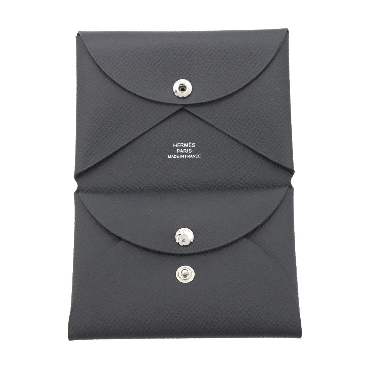 Calvi Duo Card Case Veau Epsom Gris Misty Purse