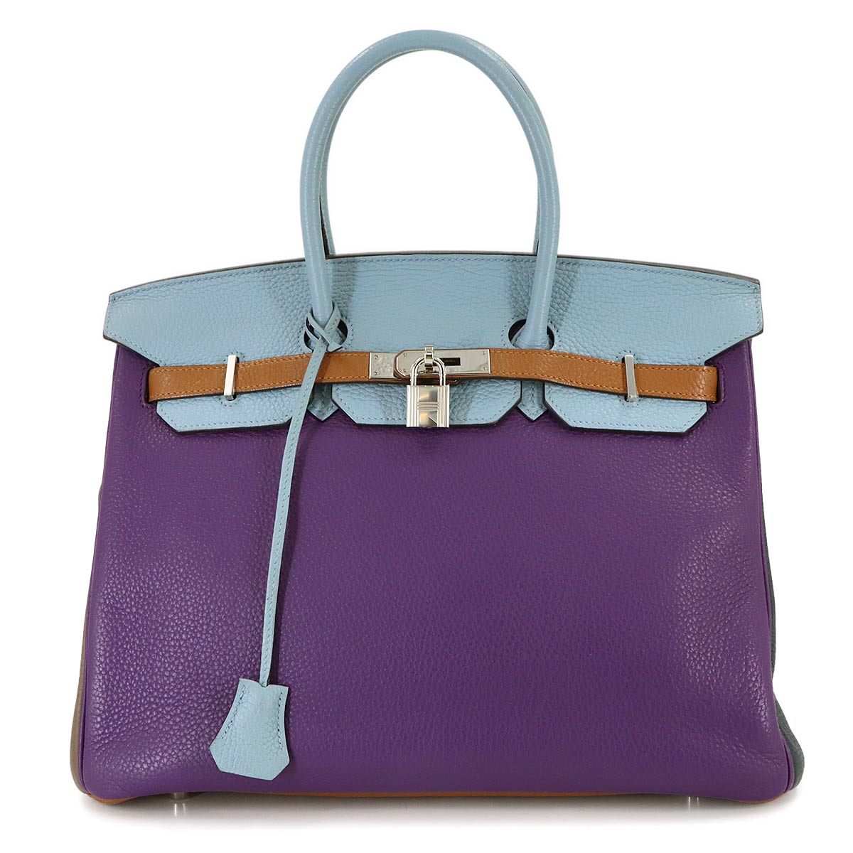 Birkin 35 Arlequin Hand Bag Taurillon Clemence Ultra Violet