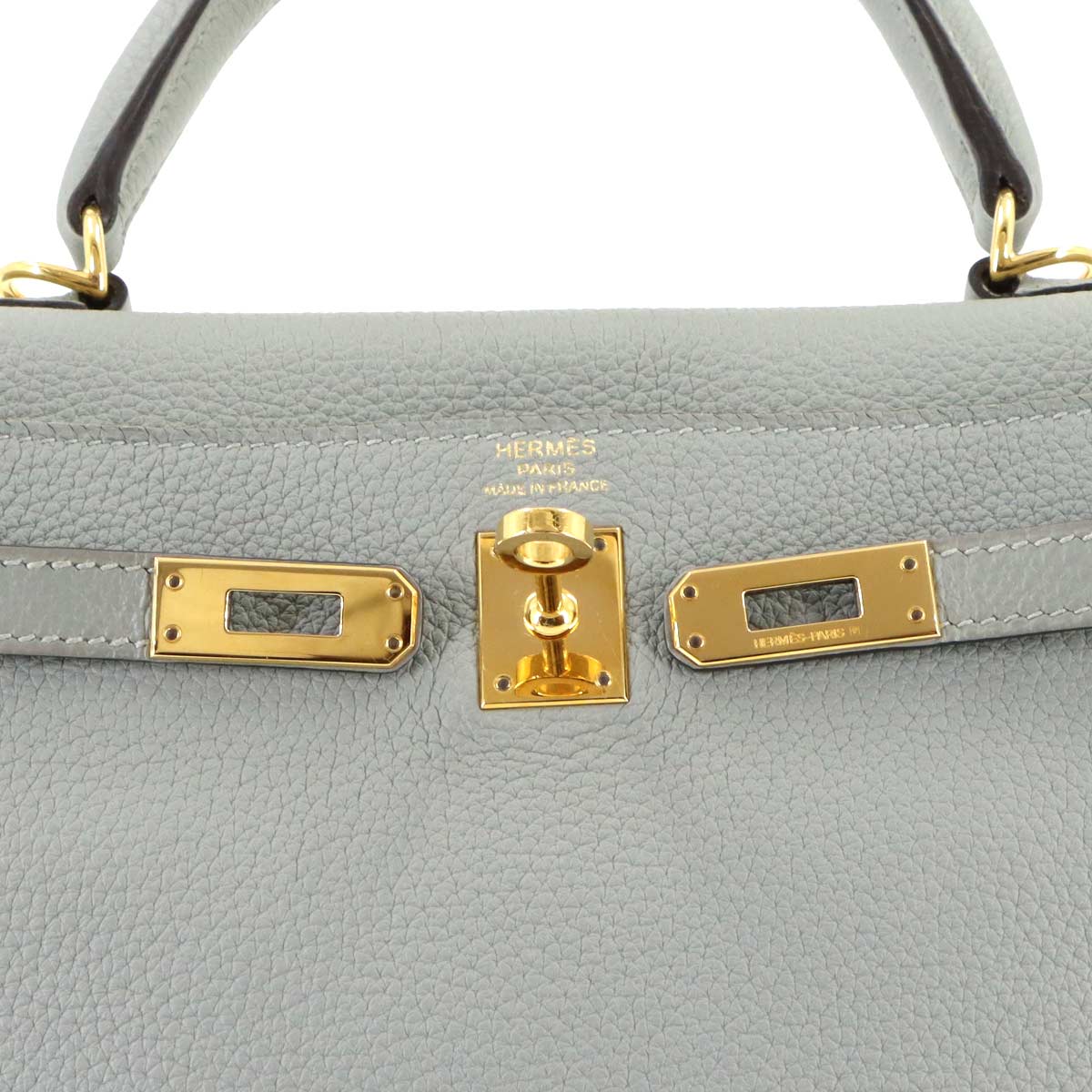 Kelly 25 2way Hand Shoulder Bag Togo Gris Mouette