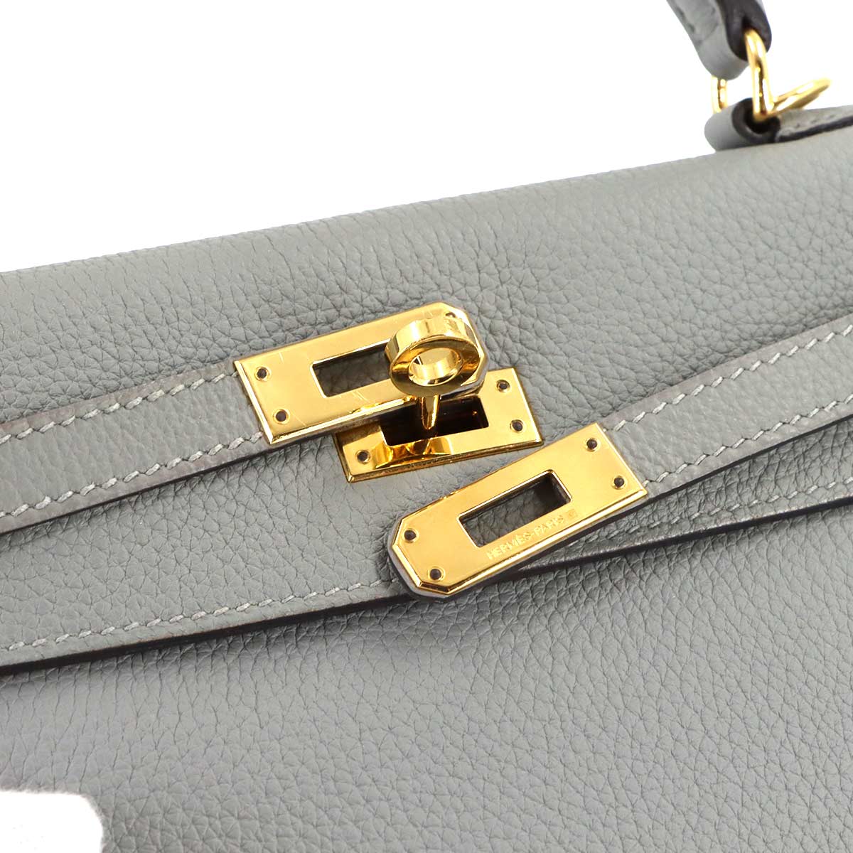 Kelly 25 2way Hand Shoulder Bag Togo Gris Mouette