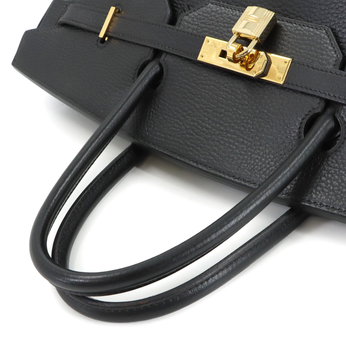 Birkin 40 Ardennes Black Hand Bag Purse