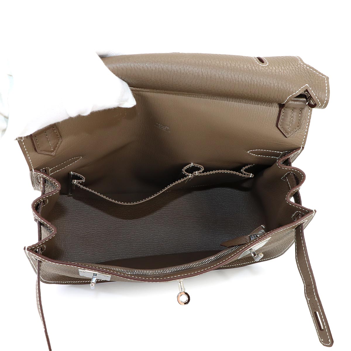 Jypsiere 28 Shoulder Bag Taurillon Clemence Etoupe