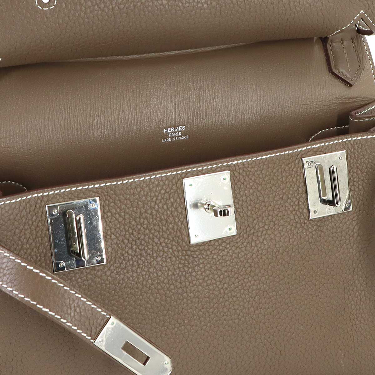 Jypsiere 28 Shoulder Bag Taurillon Clemence Etoupe