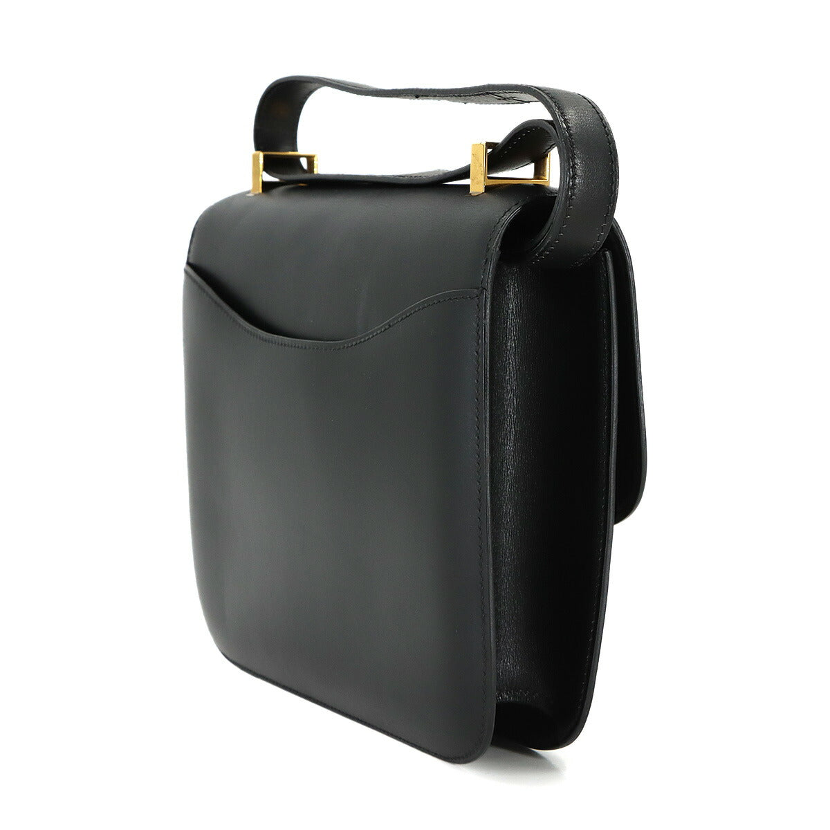 Constance 23 Shoulder Bag Box Calf Leather Black Purse
