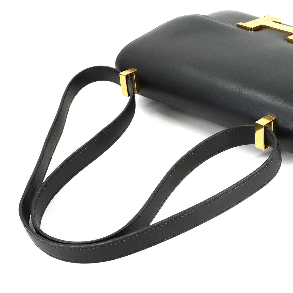 Constance 23 Shoulder Bag Box Calf Leather Black Purse