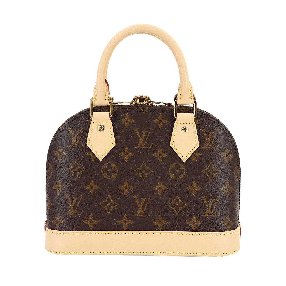 Monogram Alma BB Hand Shoulder Bag Leather Brown M46990