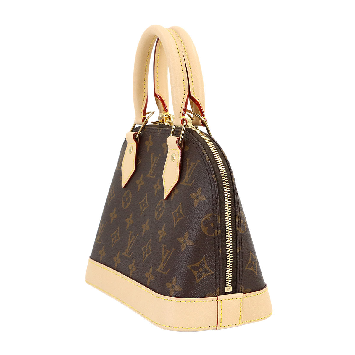 Monogram Alma BB Hand Shoulder Bag Leather Brown M46990