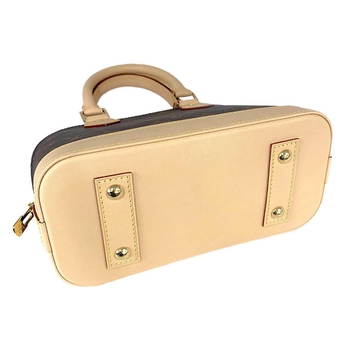Monogram Alma BB Hand Shoulder Bag Leather Brown M46990