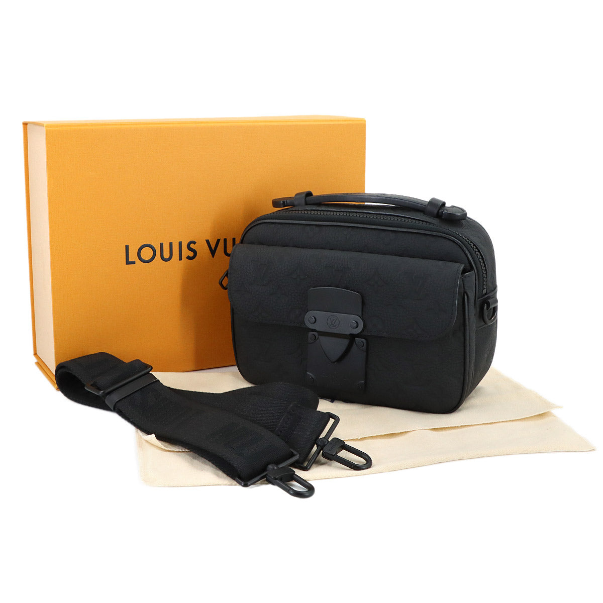 Monogram Taurillon S Lock Messenger Hand Shoulder Bag