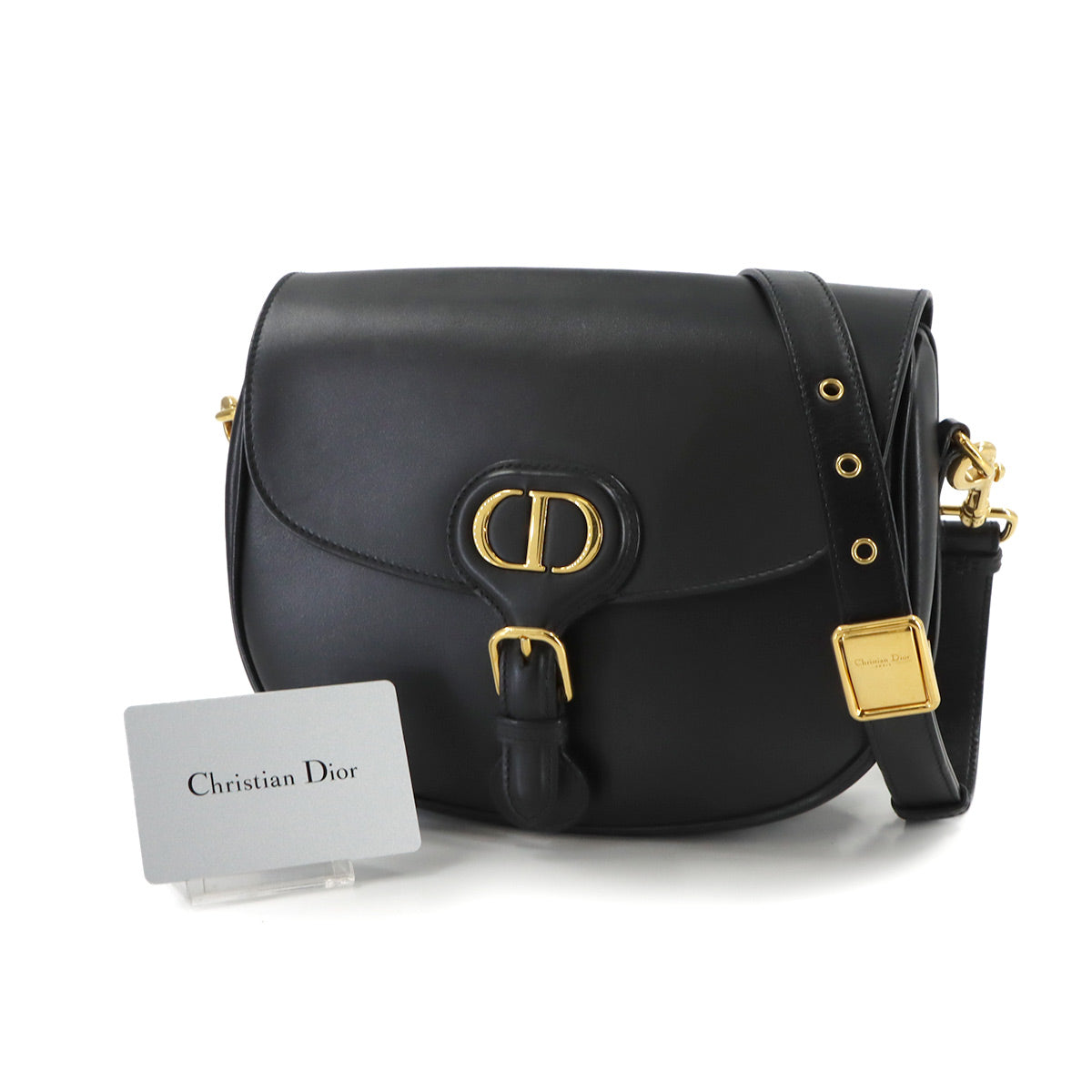 BOBBY Medium Shoulder Bag Leather Black Purse