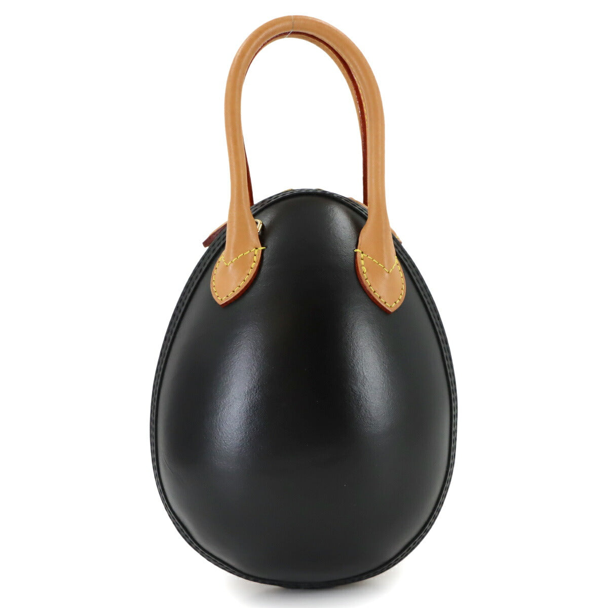 Monogram LV Egg Hand Shoulder Bag Leather Black M44587