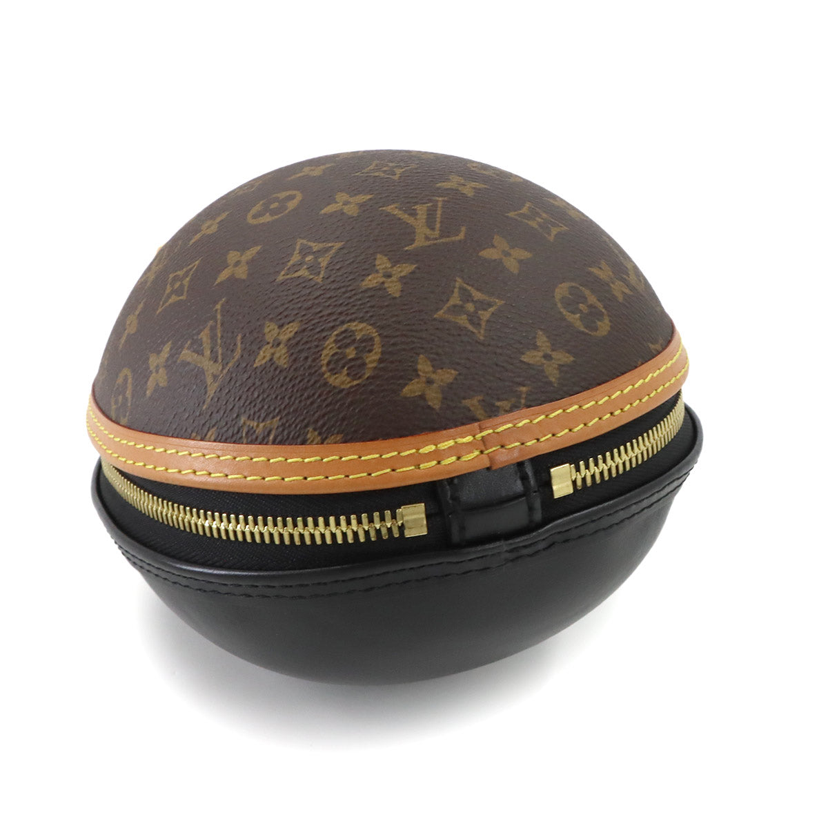Monogram LV Egg Hand Shoulder Bag Leather Black M44587