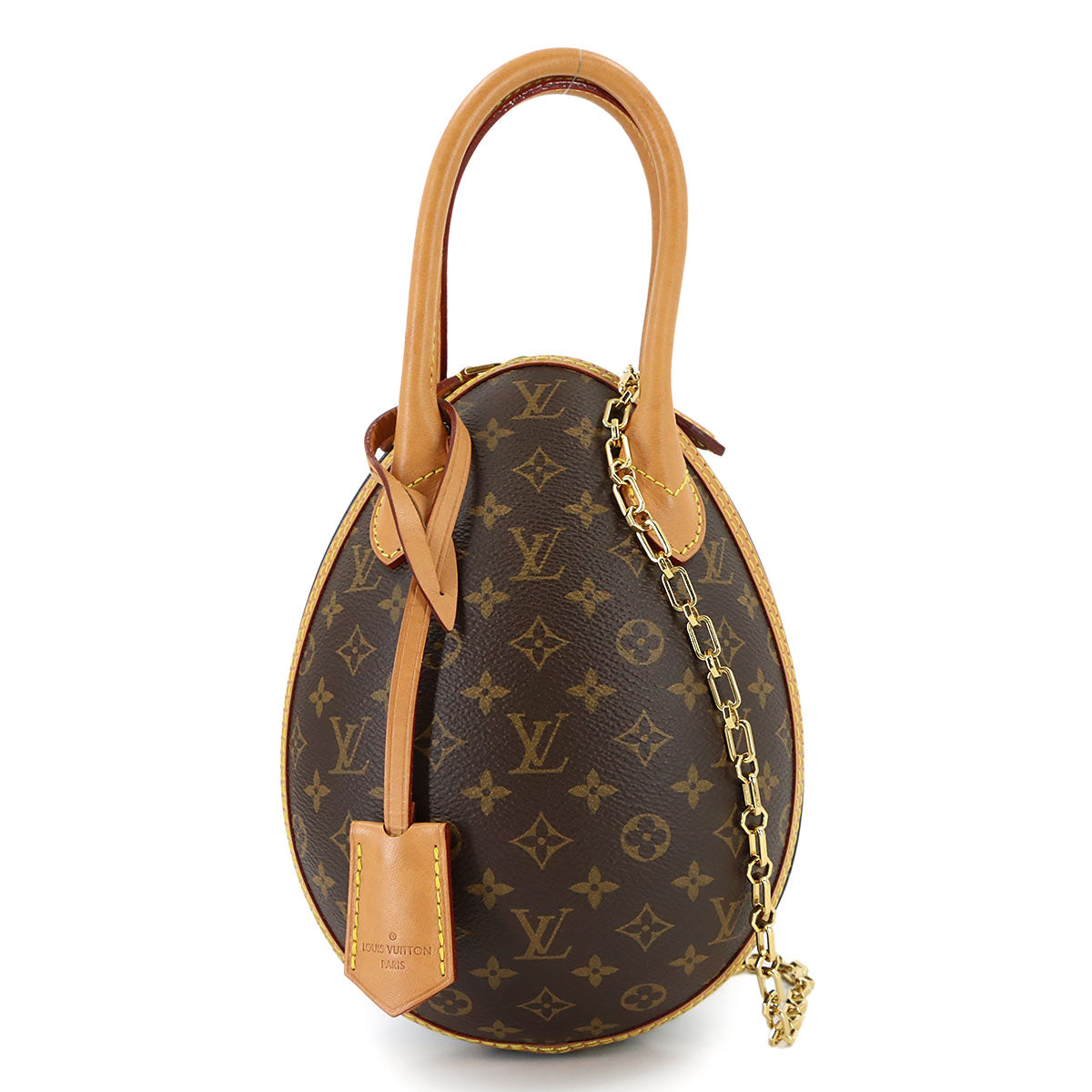 Monogram LV Egg Hand Shoulder Bag Leather Black M44587