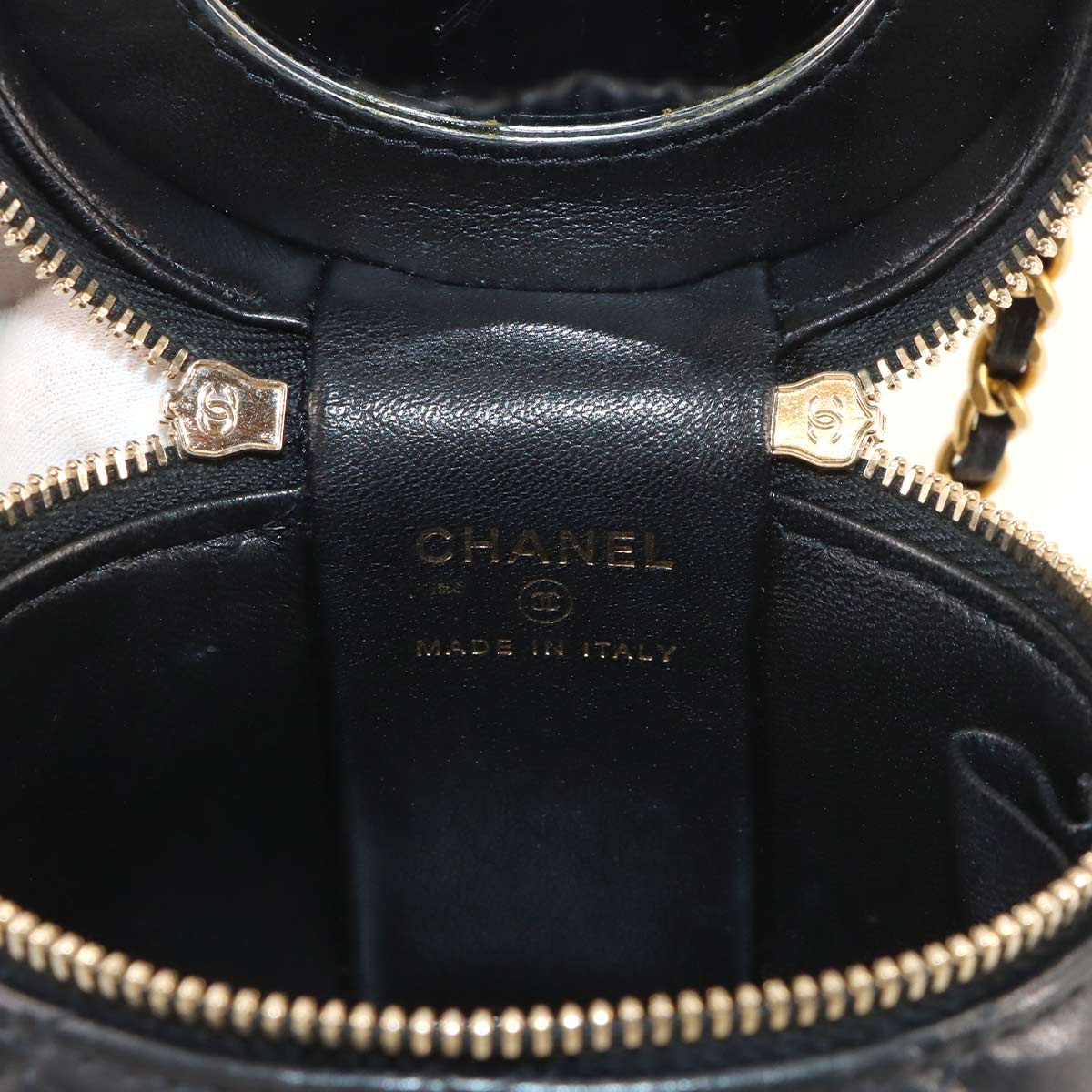 Matelasse Mini Vanity Hand Shoulder Bag Leather Black AP2947