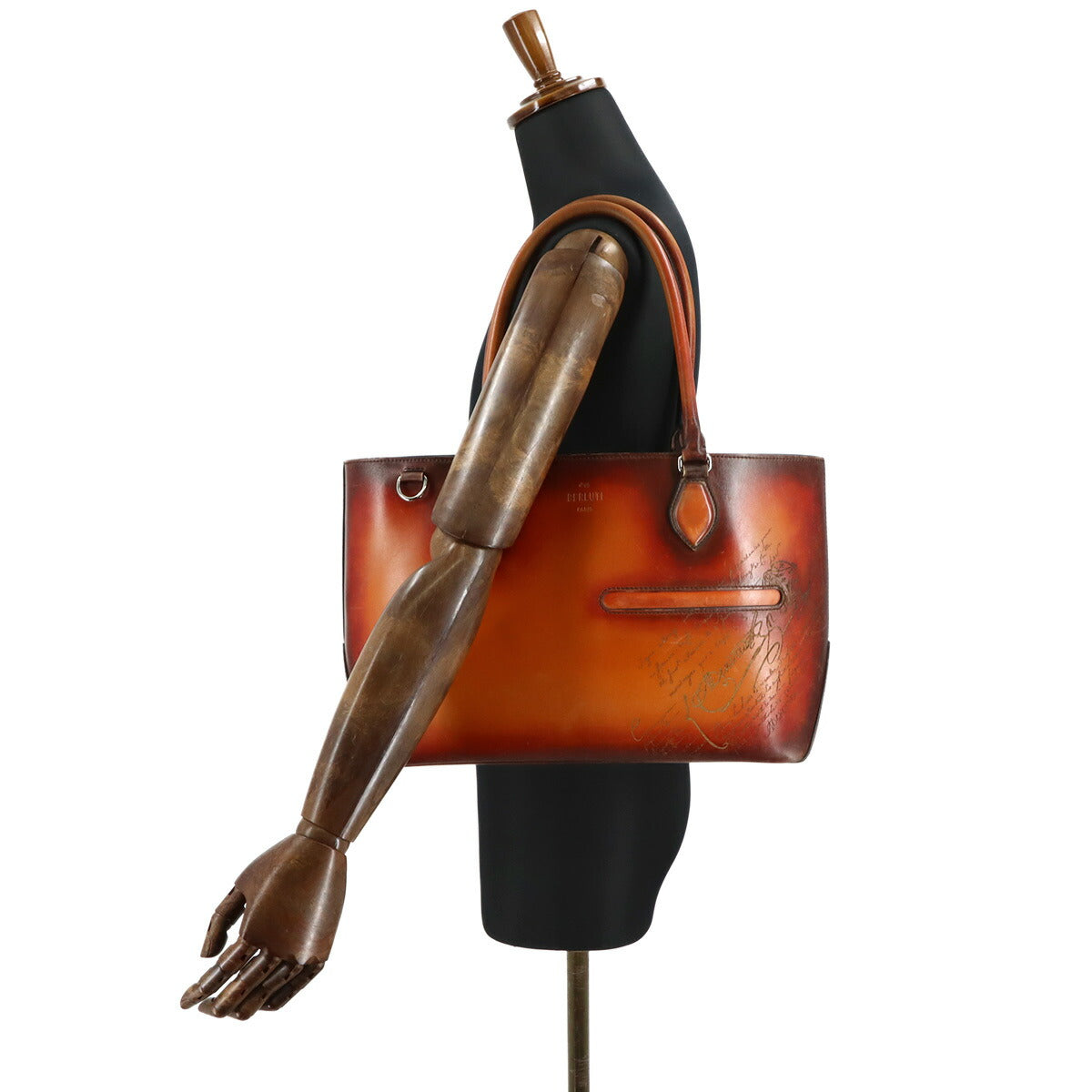 Calligraphy Toujours Tote Bag Venezia Leather Brown Purse