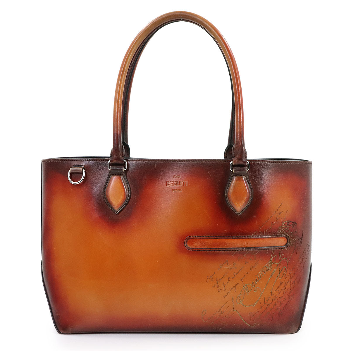 Calligraphy Toujours Tote Bag Venezia Leather Brown Purse