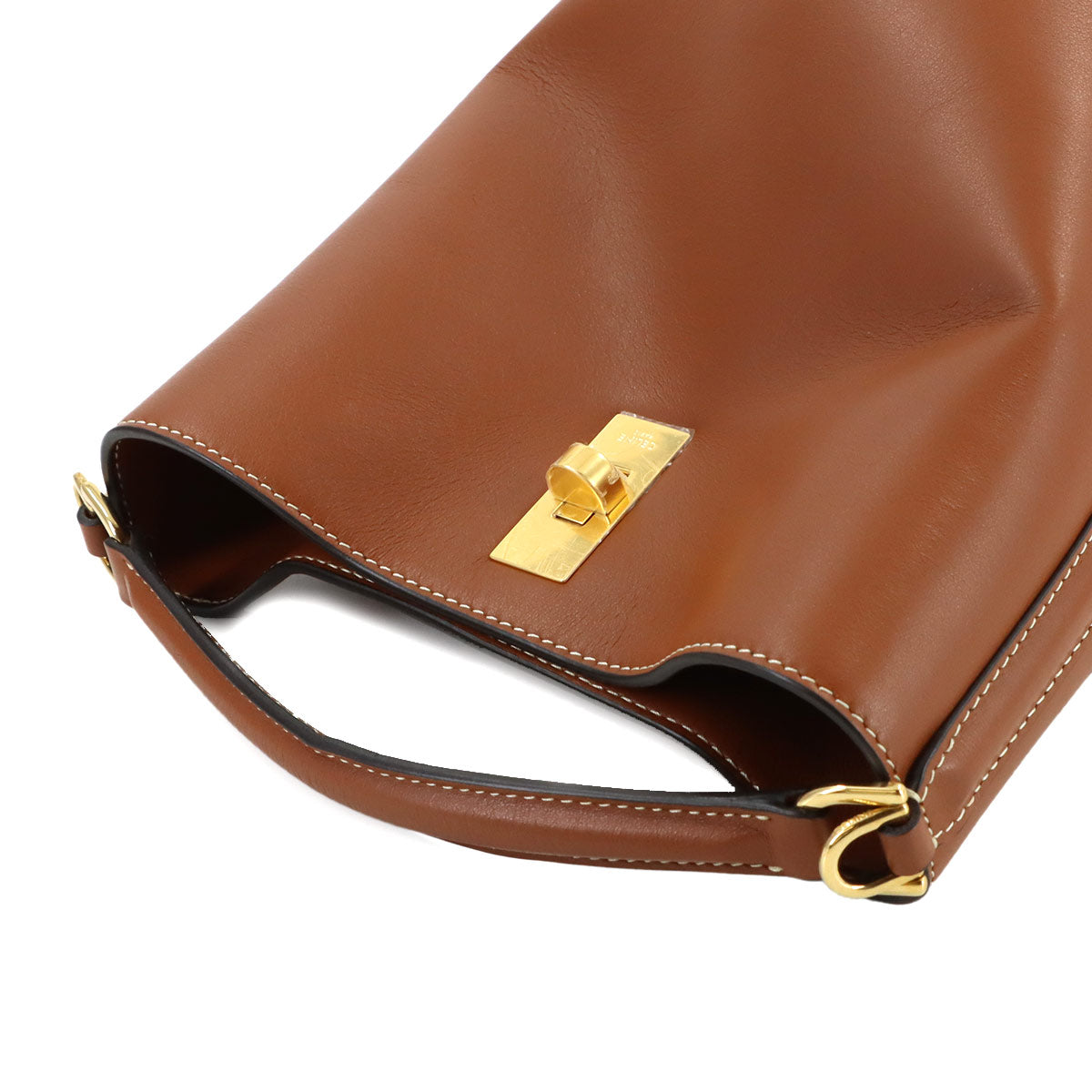 Teen Bucket 16 Hand Shoulder Bag Leather Tan 197573 Brown