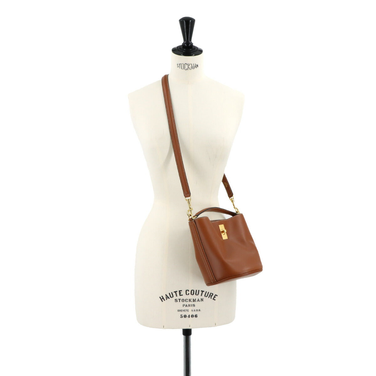 Teen Bucket 16 Hand Shoulder Bag Leather Tan 197573 Brown