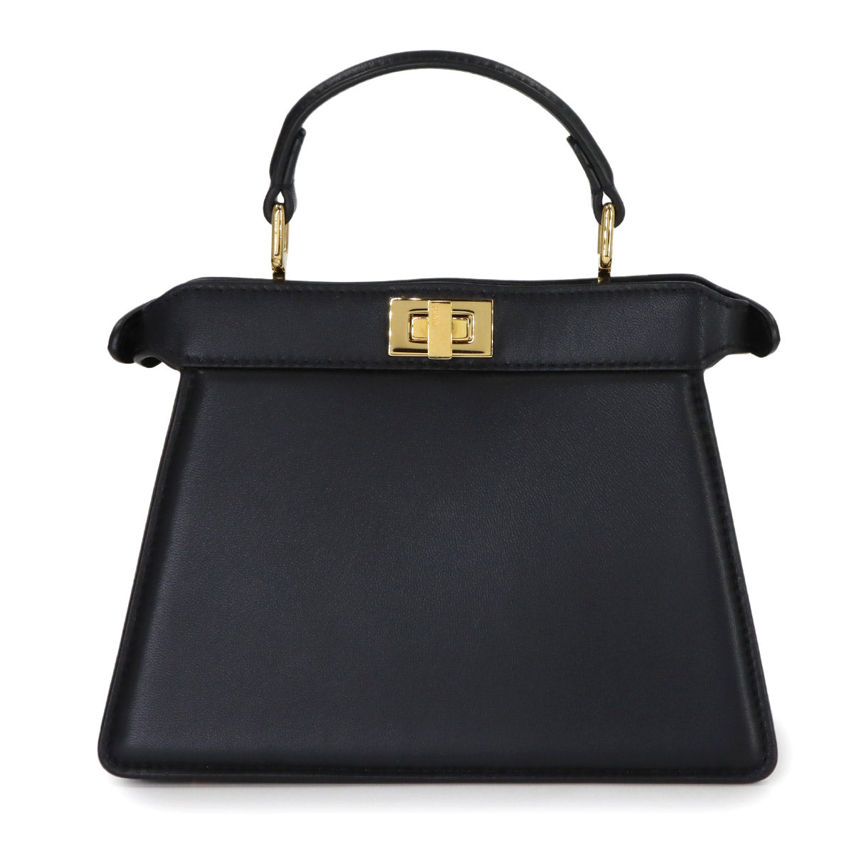 Peekaboo ISeeU Petite Hand Shoulder Bag Leather Black 8BN323