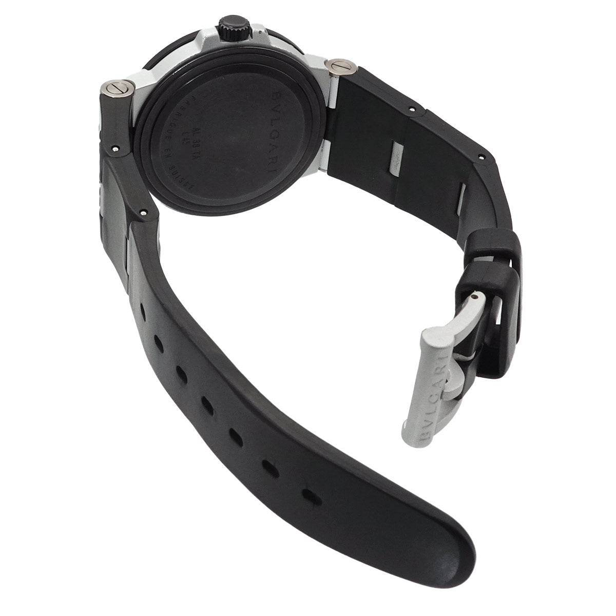 Aluminum AL38TA Date Automatic Black Carbon Dial Mens Watch
