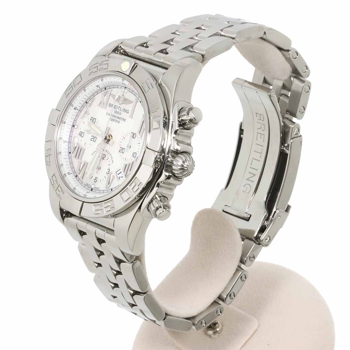 Chronomat 44 AB0110 Chronograph Date White Shell Dial Mens