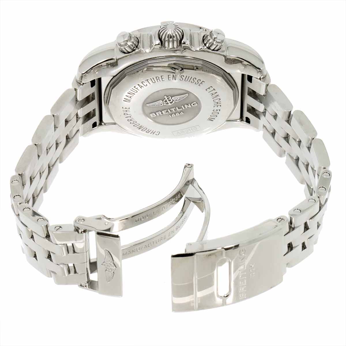 Chronomat 44 AB0110 Chronograph Date White Shell Dial Mens
