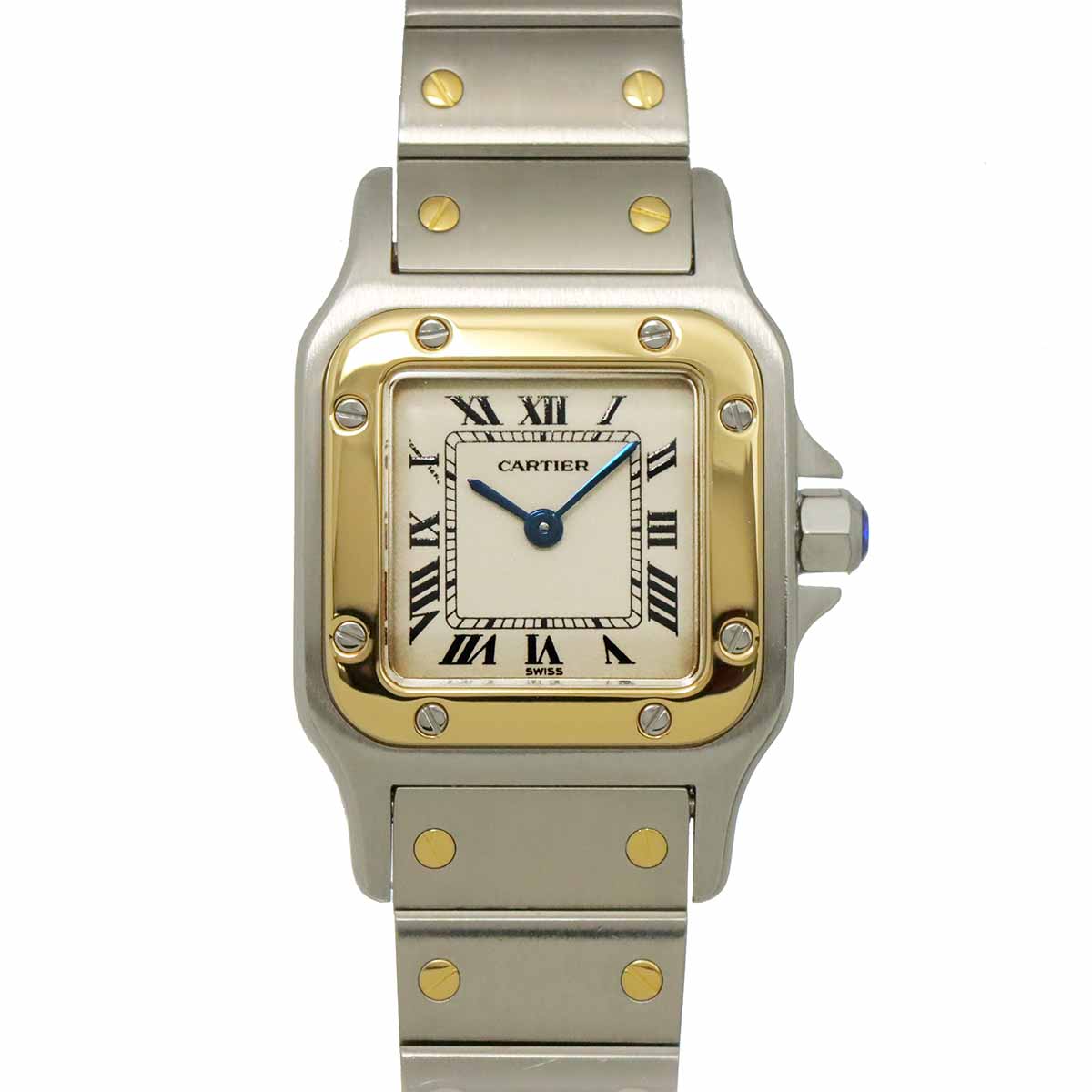 Santos Galbee W20012C4 750 YG Cream Dial Ladies Watch