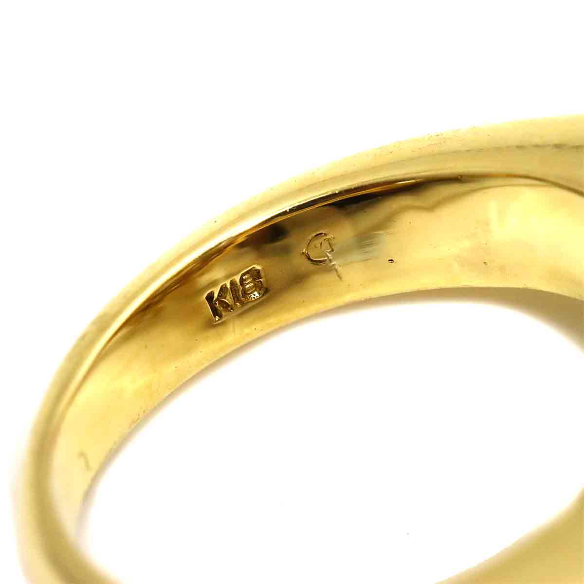 Diamond 2.82ct Ring 18K YG Yellow Gold 750 Size5.25-5.5(US)
